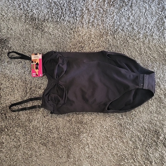 SLIM ME BY MEMOI WOMEN'S BODY SUIT WITH BRIEF. BLACK. LARGE/ NWT - Picture 1 of 8